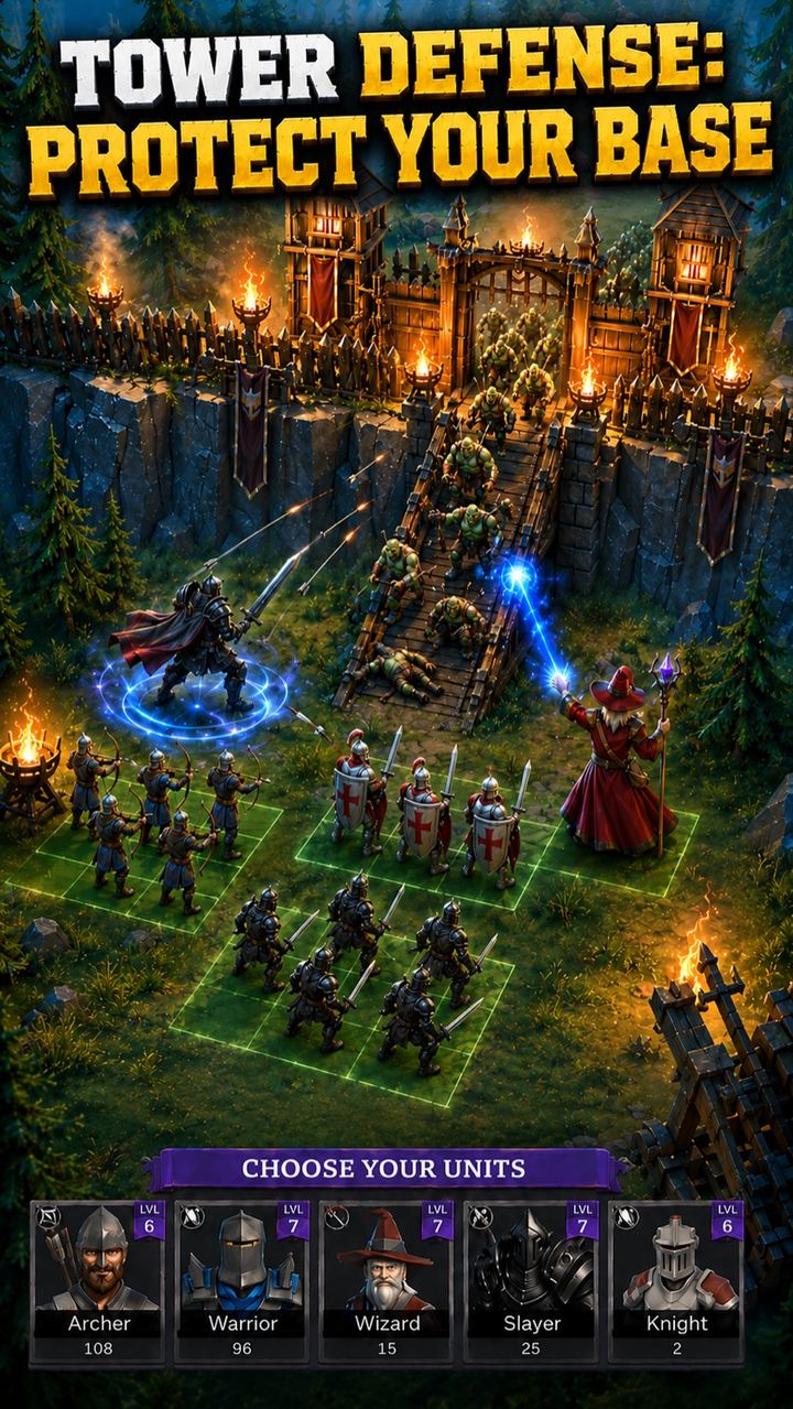 Tower defense — protect your base from the orc horde.