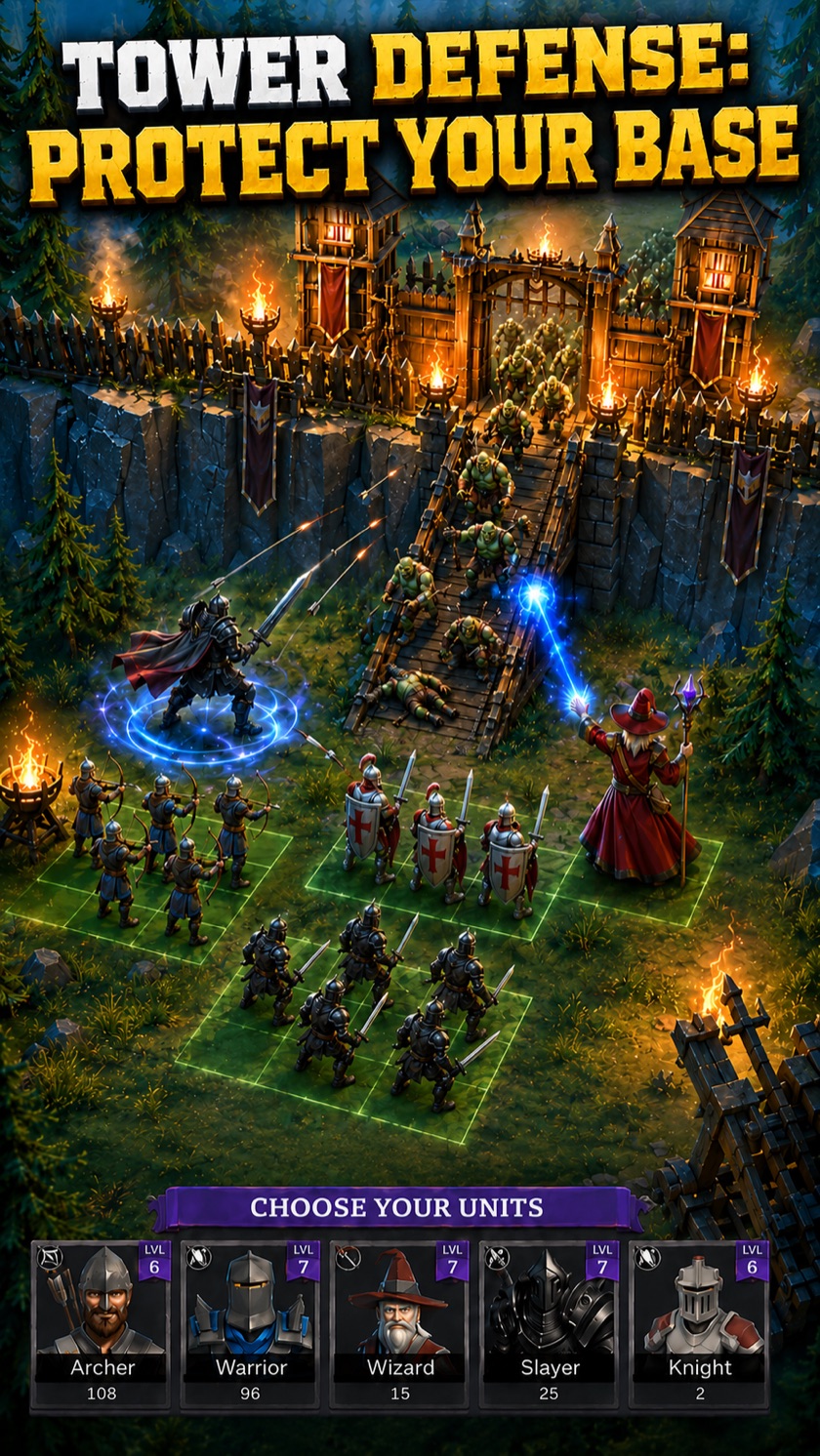 Tower defense — protect your base from the orc horde.