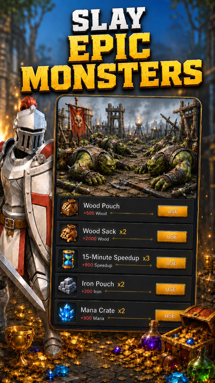 Slay epic monsters and claim the loot.